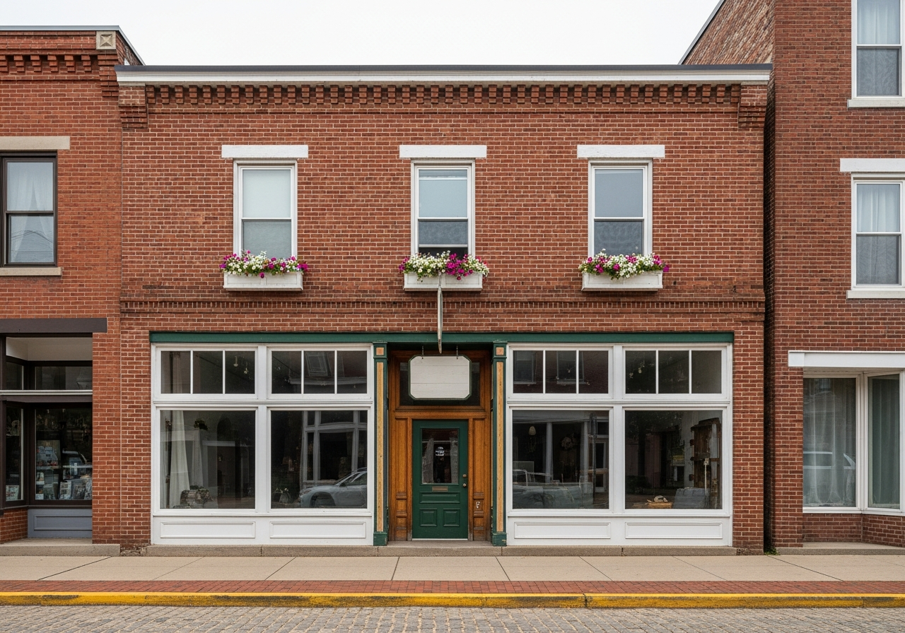 Worth Street village storefront with apartment above